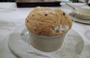 Bread pudding soufflé at commanders palace 